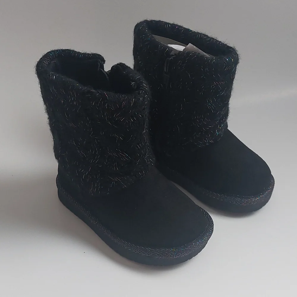 Jumping beans reagann boot toddler Girls‎ winter black size  5T
